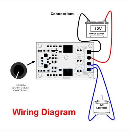 Moduł regulatora PWM 3A 80W 6-28V - sterownik silników DC - Arduino
