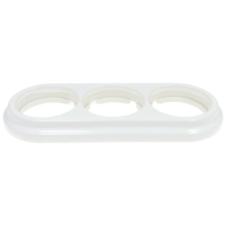 Ramka ceramiczna potrójna biała do włączników i gniazd natynkowych Ceramic Loft