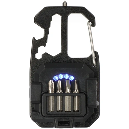 Mini latarka LED 600lm MTL600A – lampa warsztatowa z brelokiem, bitami i kluczami + zbijak szyb