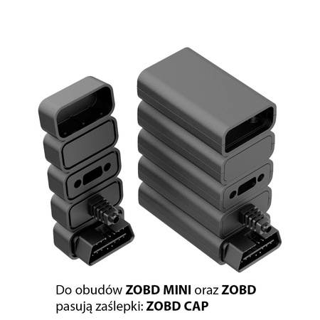 Obudowa OBD ZOBD MINI, 24,7 × 48,3 × 18 mm, ABS, czarna, Kradex