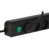 Listwa zasilająca 8 gniazd, przewód 3 m, 16 A, 3G1,5, z włącznikiem, z uziemieniem, czarna, Brennenstuhl Eco-Line