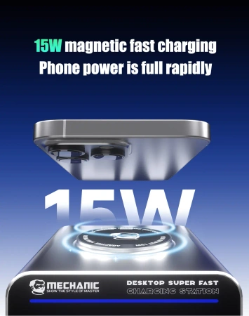 Stacja ładowania G-POWER, GaN 160 W, wielokanałowa, biurkowa, Mechanic