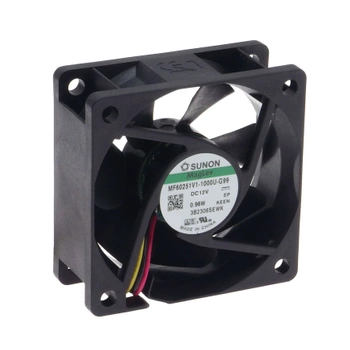 Wentylator osiowy Sunon 60×60×25 mm, 12 V DC, 40 m³/h, wyjście F