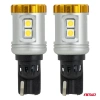 Żarówki LED W16W T15 bez CANBUS 12/24 V, 9 diod SMD, światło białe, 2 szt. - AMiO 04991
