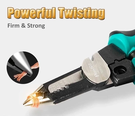 Szczypce wielofunkcyjne: (obcinaczki, ściągacz izol., Zaciskarka) CP-420 Proskit