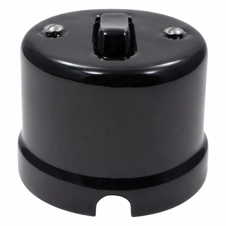 Natynkowy włącznik schodowy czarny Ceramic Loft