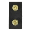 2 gniazda banan 4mm Audio Stereo czarny, moduł 1/2 do ramki Tawoia Glass