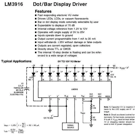 Przetwornik DAC LM3916 - DIP18