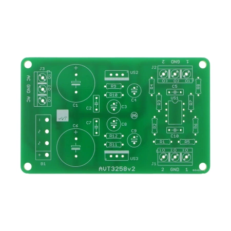 Wtórnik audio z zasilaczem - PCB do projektu AVT 3258