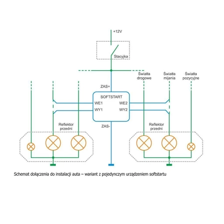 Softstart do żarówek samochodowych - zlutowany KIT AVT 1599