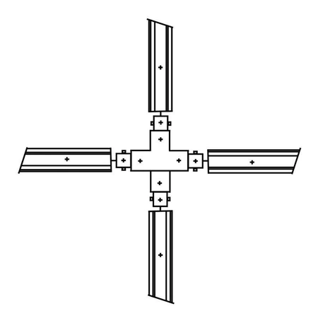 Złączka typu X do szyny, biała