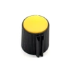 Gałka ze wskaźnikiem, oś 6mm, fi13x15mm, żółta GC13