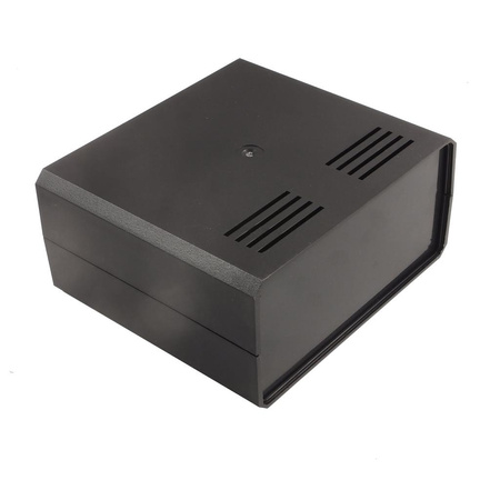 Obudowa uniwersalna KM-85B, 180 × 160 × 85 mm, ABS, czarna, wentylowana, z panelami, Maszczyk