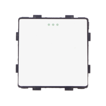 Włącznik światła + moduł ładowarki USB (2 gniazda USB 2,4A) z ramką szklaną podwójną - biały - Tawoia Glass