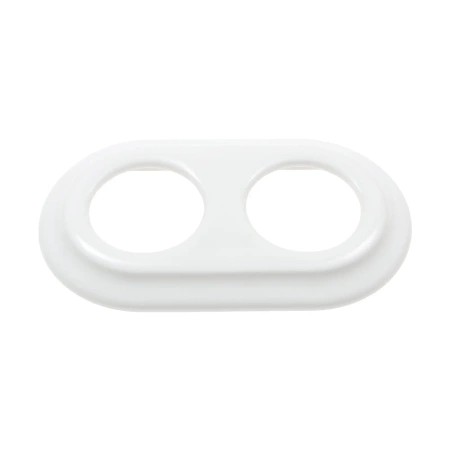 Gniazdo USB A+C 4A + Gniazdo elektryczne okrągłe z ramką podwójną, białe, montaż podtynkowy, Ceramic Loft