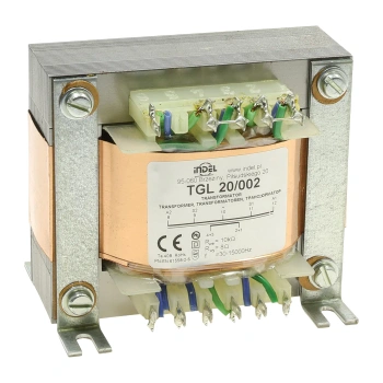 Transformator głośnikowy Indel TGL 20/002, 20 W, 10 kΩ/8 Ω, Push-Pull EL84