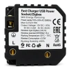 Gniazdko elektryczne Schuko z USB-C 20W z watomierzem ZigBee białe podtynkowe (moduł bez ramki) - TAWOIA Smart Home