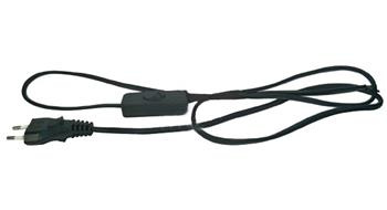Przewód zasilający 230 V 2 × 0,5 mm2, długość 2,5 m, z wyłącznikiem