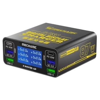 Inteligenta stacja ładowania 87W QC3.0 F-POWER 6P Mechanic