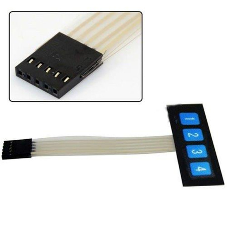 Klawiatura membranowa - 4 klawisze 1x4 - numeryczna - samoprzylepna do Arduino
