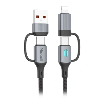 Kabel USB-C - USB-C, 240 W, 1 m, czarny, Miccell, VQ-D145