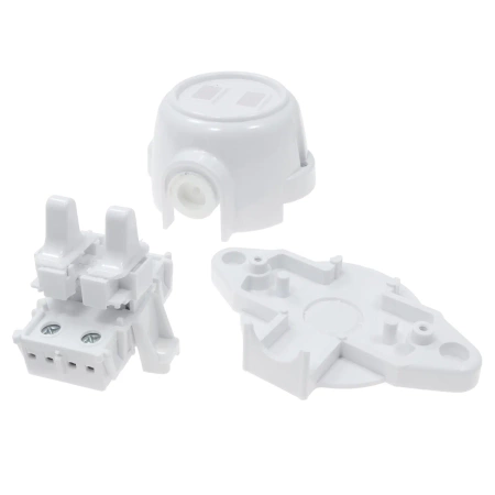 Włącznik światła podwójny, montaż natynkowy, kolor biały, seria Retro PRL