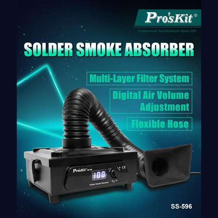 Pochłaniacz dymu, oparów lutowniczych 90L/min Proskit SS-596F