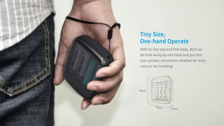 Ładowarka do akumulatorów R03 / AAA oraz R6 / AA Li-ion 1.5V / NiMH Xtar BC4