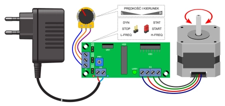 Uniwersalny sterownik silnika krokowego - zlutowany KIT AVT 3225
