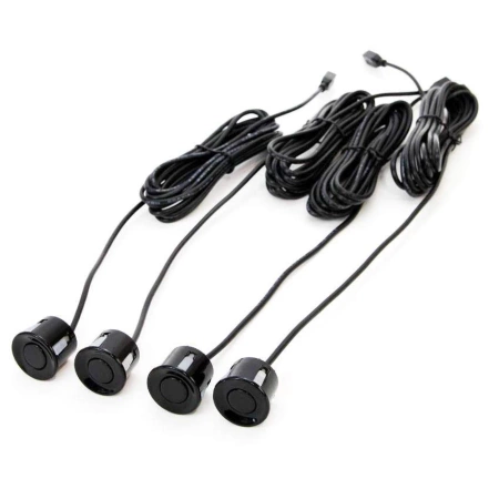 Zestaw czujników parkowania, buzzer, 4 czarne czujki 22mm