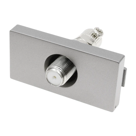 Moduł 1/2 - gniazdo antenowe SAT (typ F) - szary - kompatybilny z ramkami Tawoia Glass