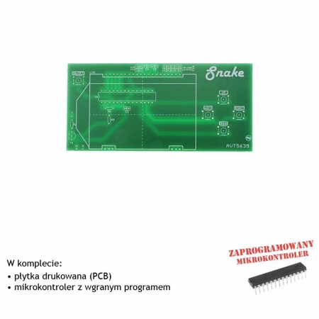 Gra elektroniczna SNAKE - PCB i mikroprocesor do projektu AVT 5639
