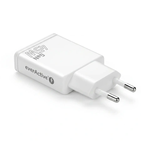 Ładowarka sieciowa GaN 45W 2x USB-C PD - super slim everActive SC-465Q