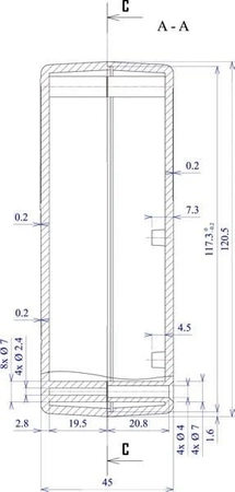 Obudowa 70x120, h=44mm, Z30A