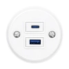 Natynkowe gniazdo USB A+C 5V 4A białe Ceramic Classic Loft