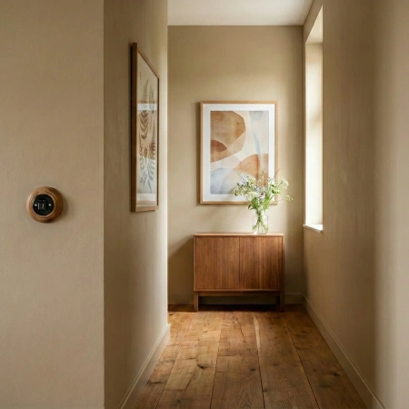 Włącznik schodowy okrągły czarny ceramiczny podtynkowy z ramką - Ceramic Loft