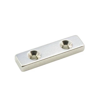 Magnes neodymowy prostokątny 40x10x5mm z otwory 3,5/8mm - MAG054