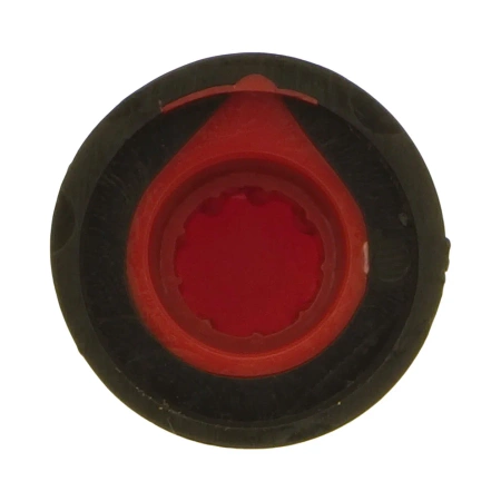 Gałka do potencjometru na oś 6mm - 16x17mm - czarna, czerwony znacznik