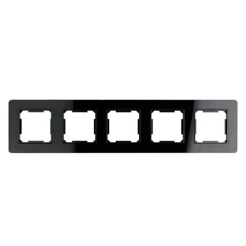 Ramka pięciokrotna, szklana, czarna, QUAD Electromalt, QAD1005GB