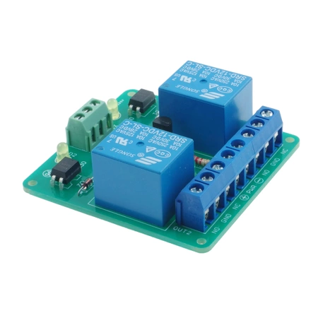 Moduł przekaźnikowy 2-kanałowy z optoizolacją, 10V/230V - KIT AVT 1733