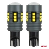 Żarówki LED W16W T15 bez CANBUS 12/24 V, 18 diod SMD 2525, soczewka, światło białe, 2 szt. - AMiO 04994