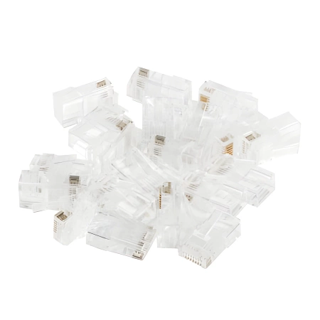 Wtyk LAN przelotowy RJ45 8P8C kat 6 UTP do linki i do drutu, Lanberg 20szt