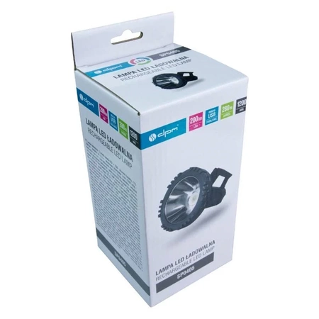 Latarka LED 200lm, akumulator 1200mAh, szperacz SP0405