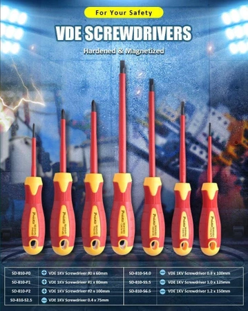 Zestaw narzędzi dla elektryka 1kV VDE PK-2810B Proskit