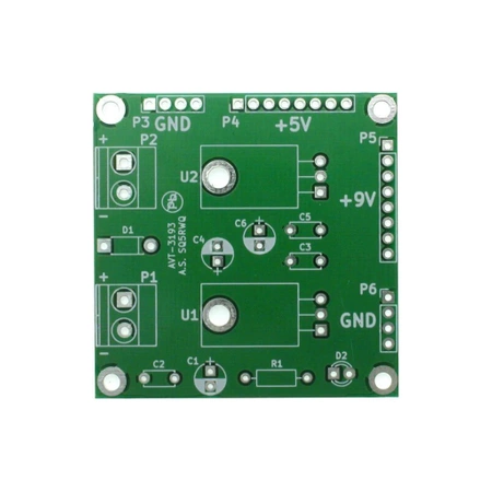 Modułowy odbiornik nasłuchowy Dosia - Zasilacz, PCB do projektu AVT3193