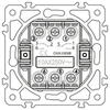 Włącznik schodowy podwójny, okrągły, czarny, podtynkowy, moduł bez ramki, 10 A, OVAL