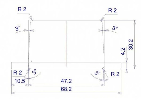 Obudowa 47x66, h=38mm z mocowaniem, Z24U