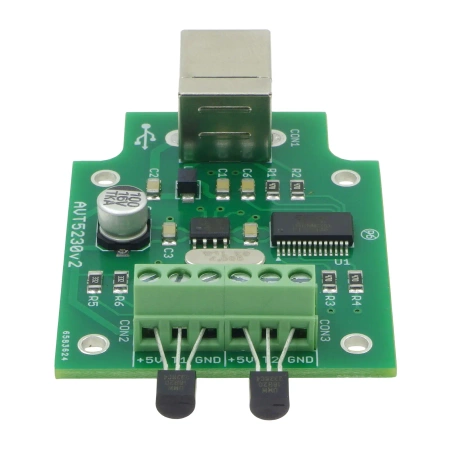 Rejestrator temperatury z USB - zlutowany KIT AVT 5230