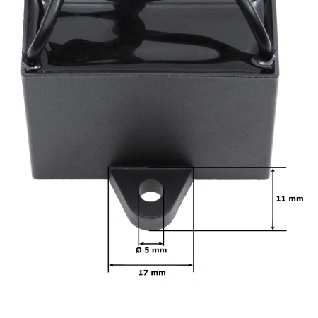 Kondensator rozruchowy EPERS CBB61 2uF 450VAC do silnika, przewody 20cm, 36x15x25mm