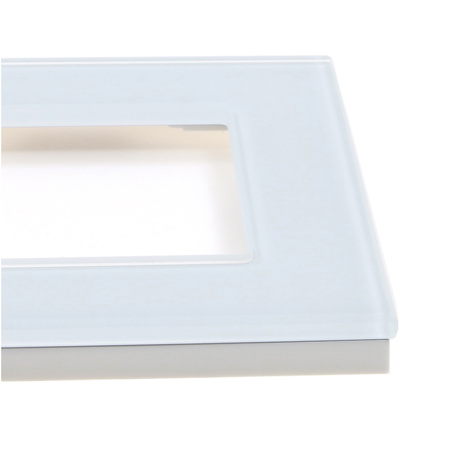 Czujnik ruchu PIR 200W, 60W dla LED - szklana ramka - biały - Tawoia Glass